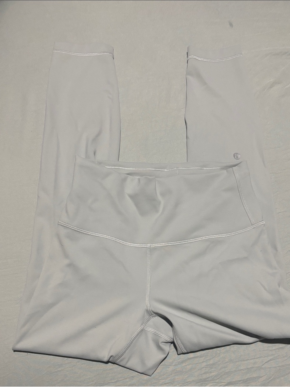 Lululemon Light Gray High-Waist Leggings
